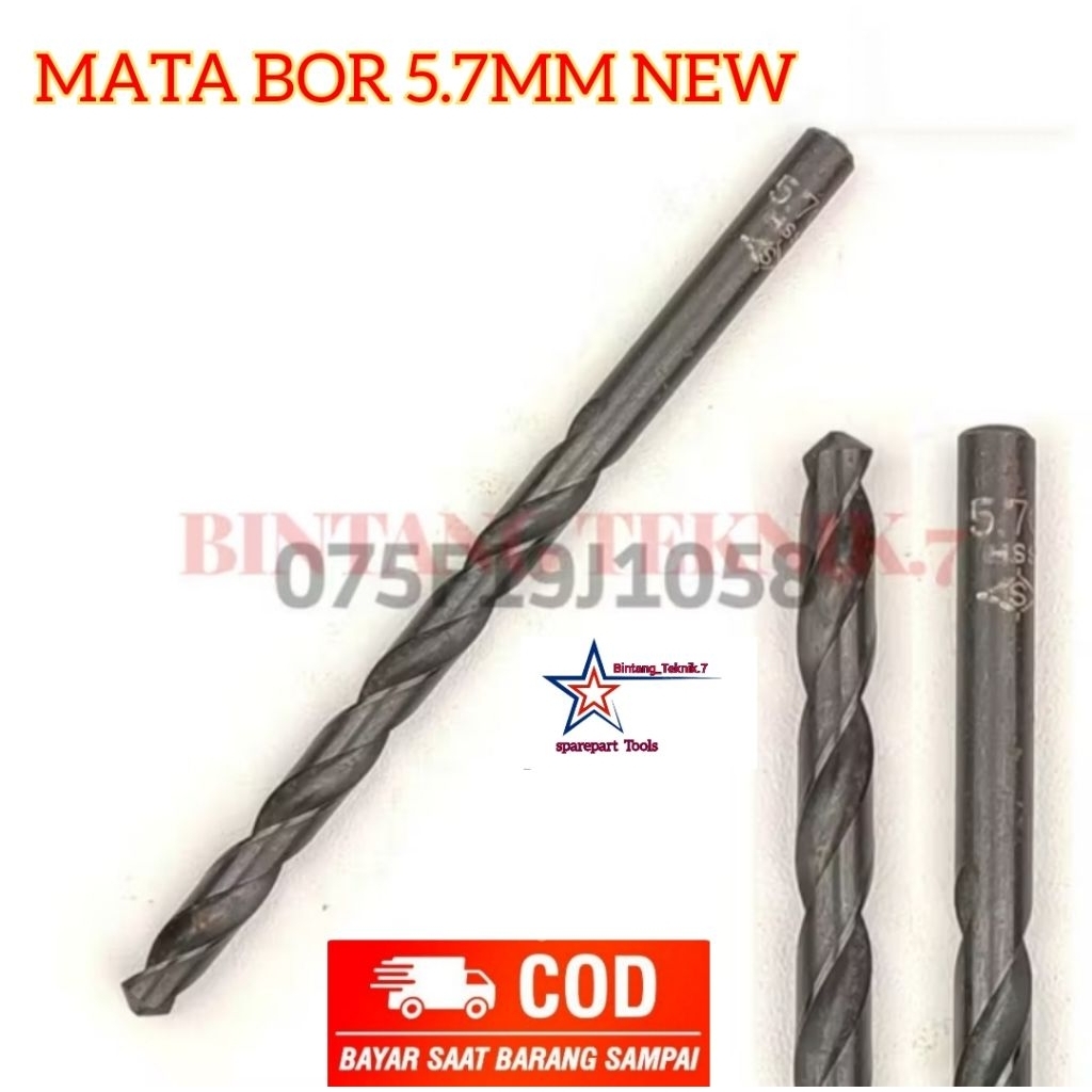 Mata Bor Besi 5.7mm  HSS Kobelco Bukan Carbide Nachi