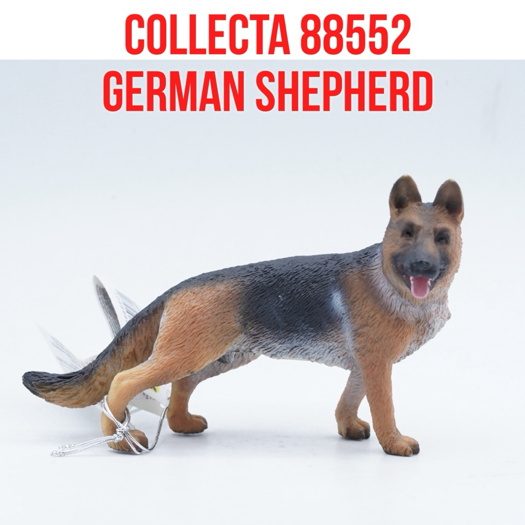 Collecta 88552 German Shepherd Dog Anjing German Shepherd Herder Dog Canis Lupus Familiaris  Mainan 