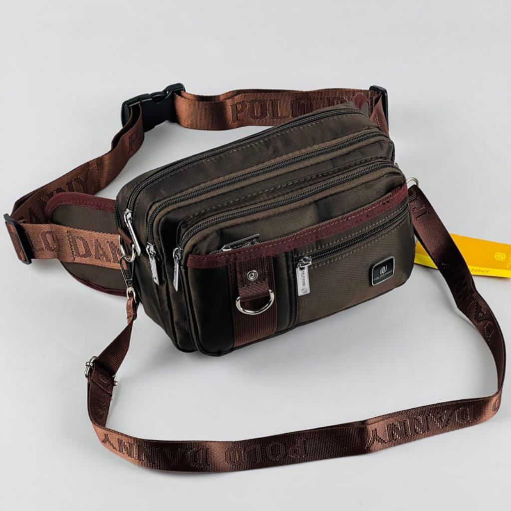 Tas slempang pria Polo danny Tas pinggang tas pundak tas weisbag tas jalan jalan