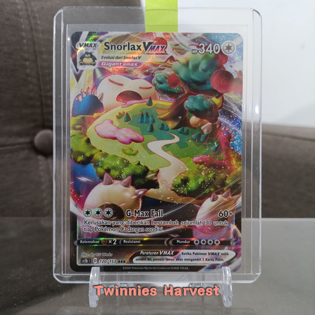 Kartu TCG Pokemon Indonesia Sword & Shield 2020 Trading Card Game : Snorlax VMax