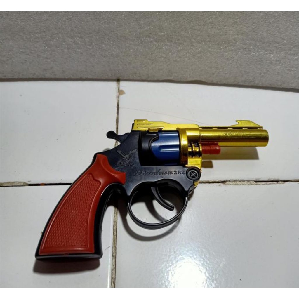 mainan anak capgun doblis plastik