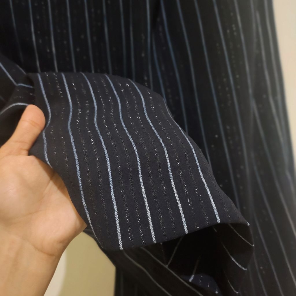 Rok Pendek Salur Glitter Premium Tebal