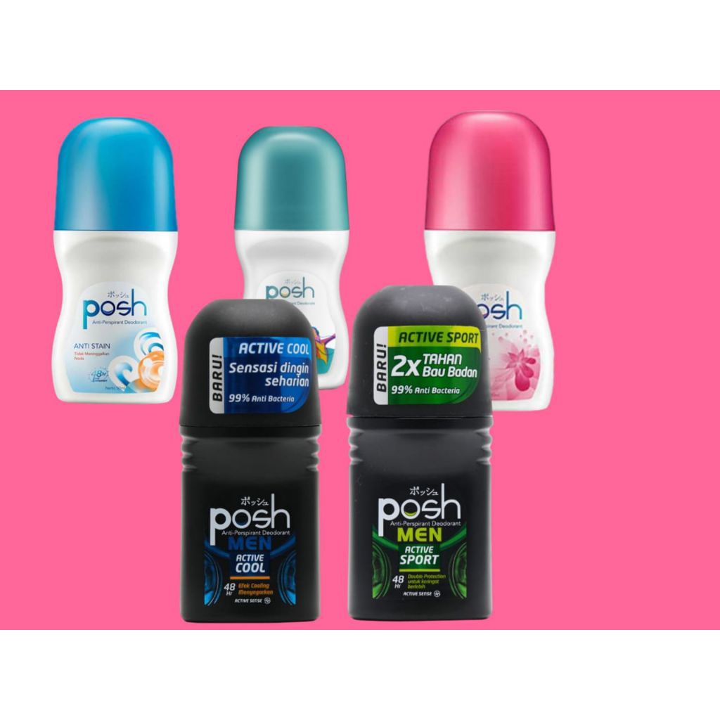(50ml) Posh Deodorant roll on 50ml / Posh deodorant hijab / Posh deodorant men