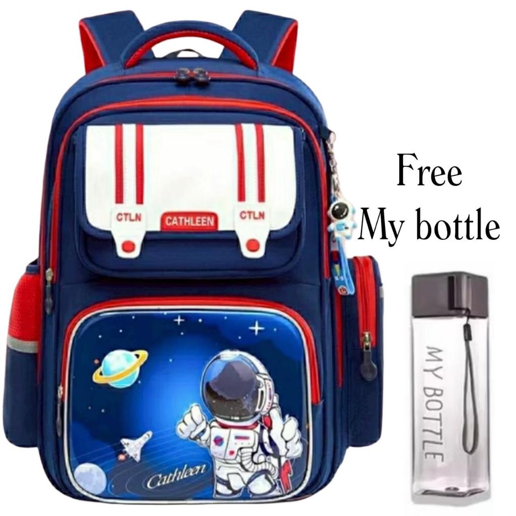 Tas sekolah anak cowok TK SD kelas 1 dan 2 free botol-Tas anak sekolah pria-Tas anak karakter-Tas an