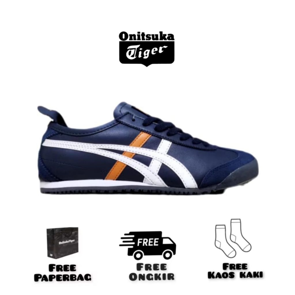Sepatu Onitsuka Tiger Mexico 66 Navy White Orange