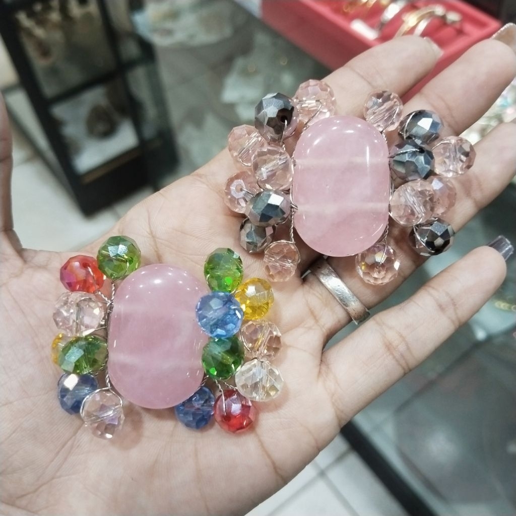 Bros Batu Rose Quartz mix Kristal