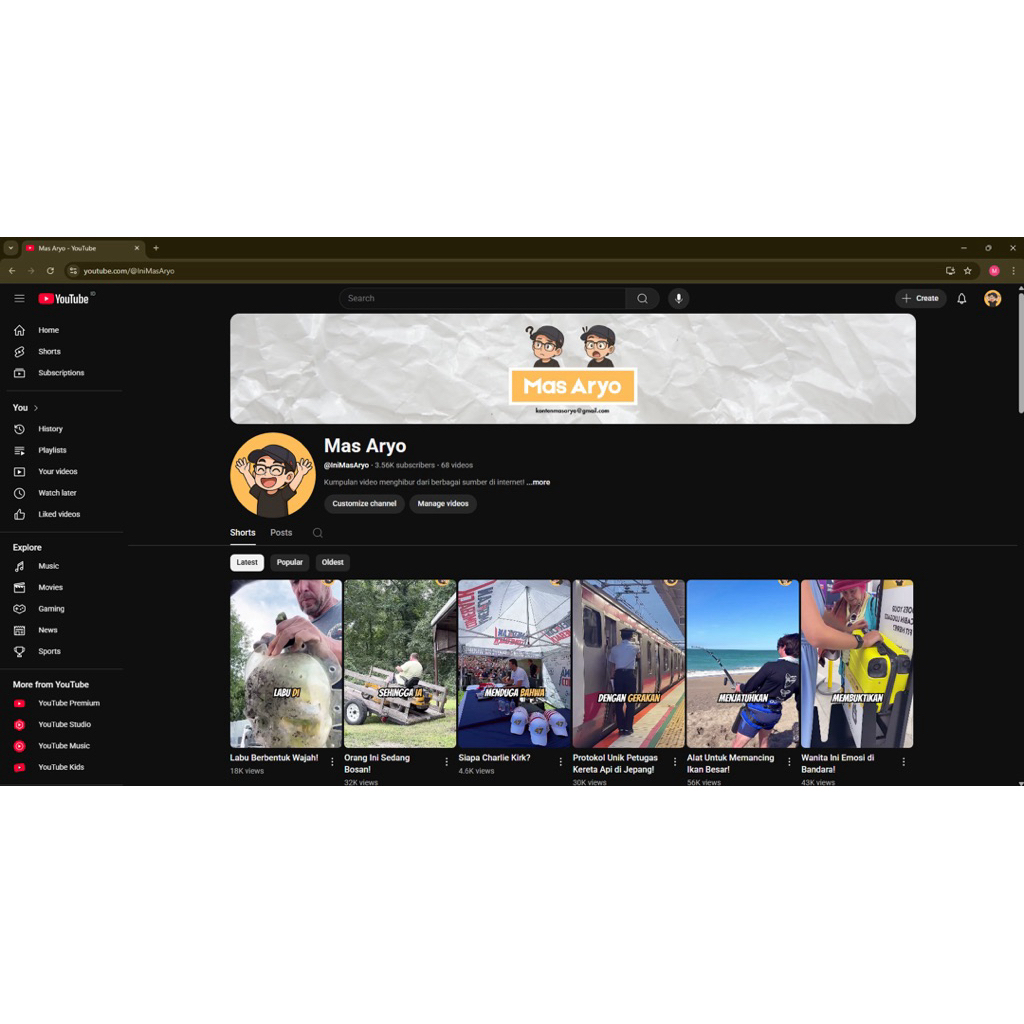 YouTube Channel Monetize 3.5K Subs Organik