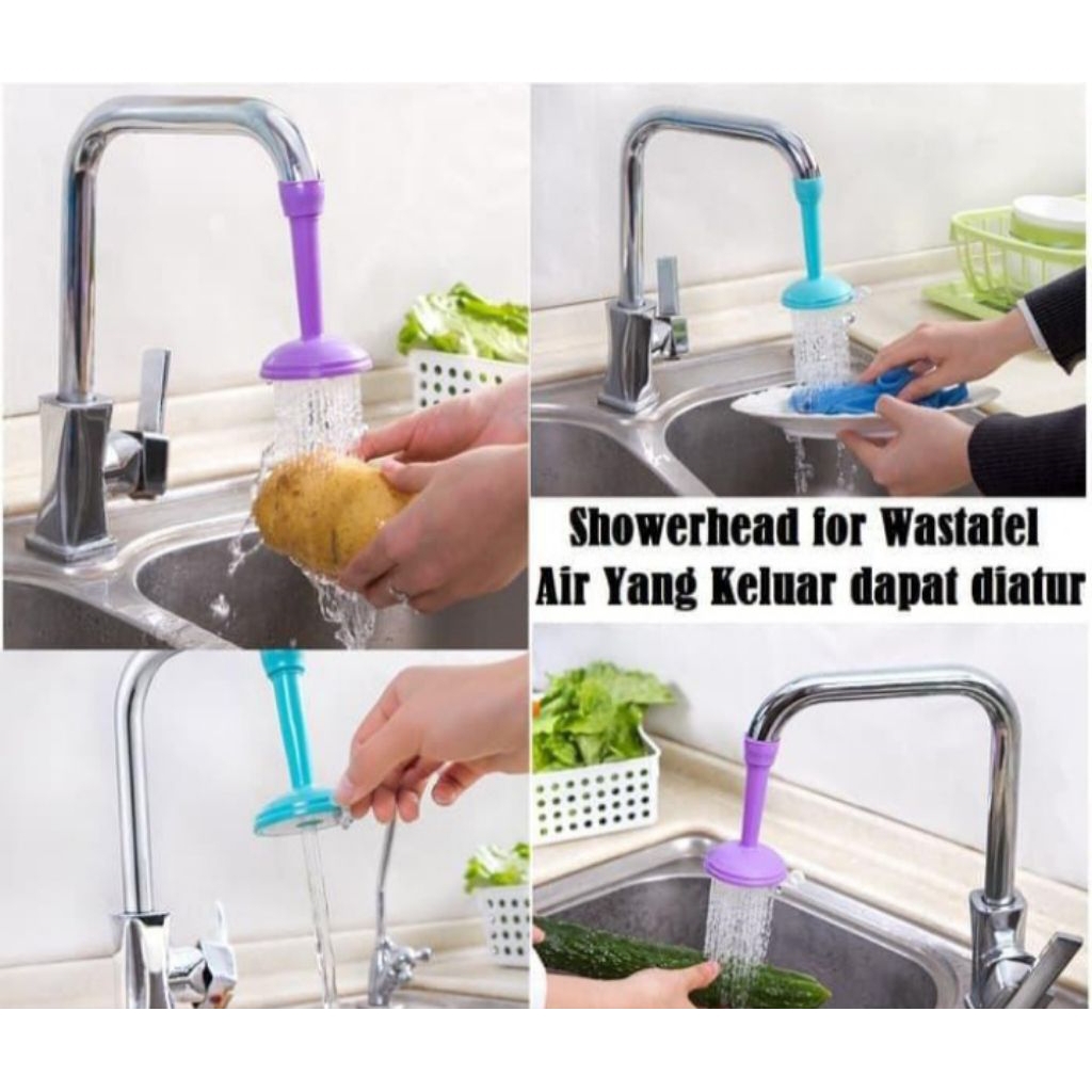 Sambungan Kran Wastafel Elastis Shower Water Kran Air