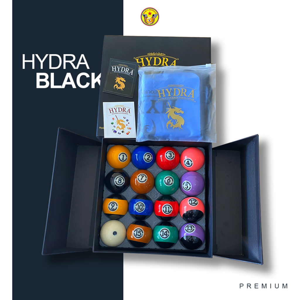 Hydra Ball Billiard Black - Bola Billiard - Bola Bilyar