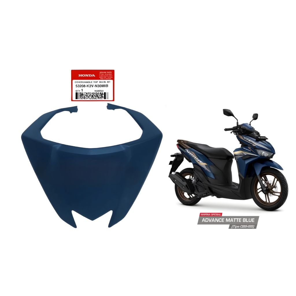 Cover Handle Top Visor Vario 125 LED K2V Biru Dof