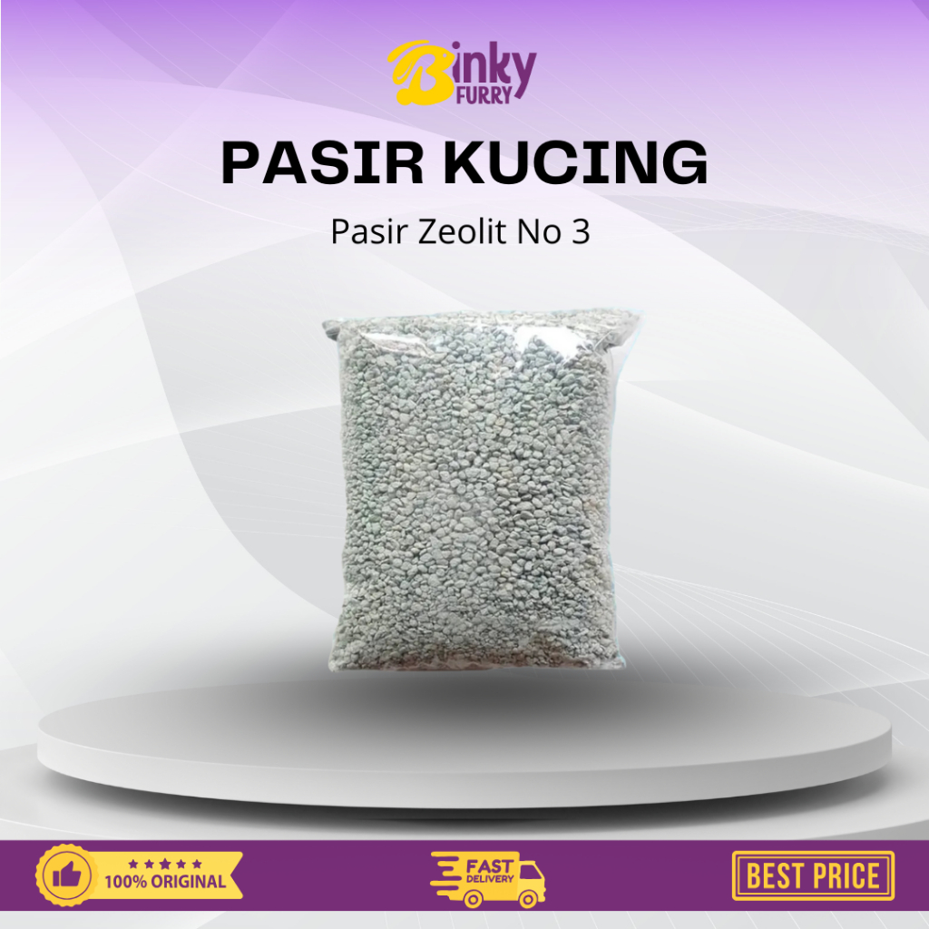 Pasir Kucing Zeolit no 3 non gumpal