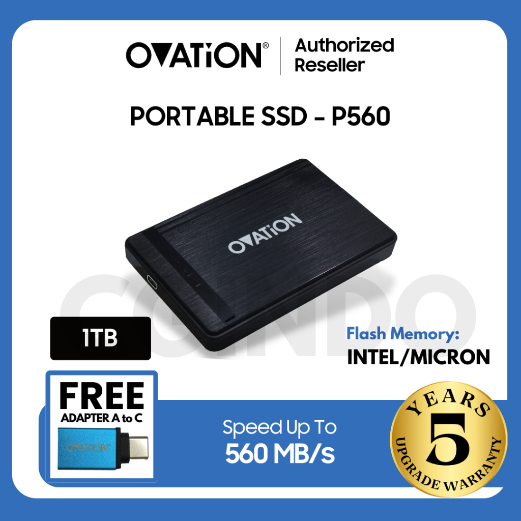OVATION P560 SSD Portable 1TB External Eksternal SSD Type C Portable SSD - Garansi Resmi 5 Tahun