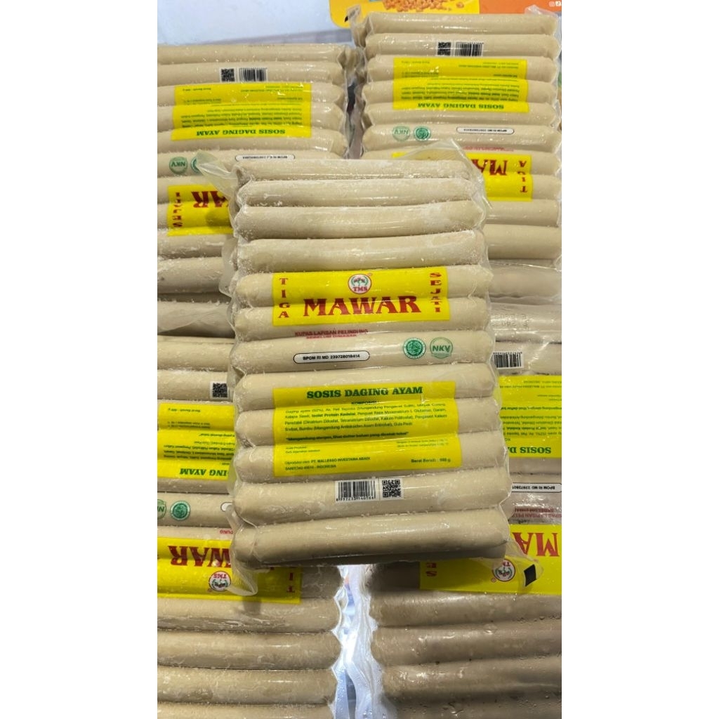 Tiga mawar sejati sosis ayam isi 33pcs