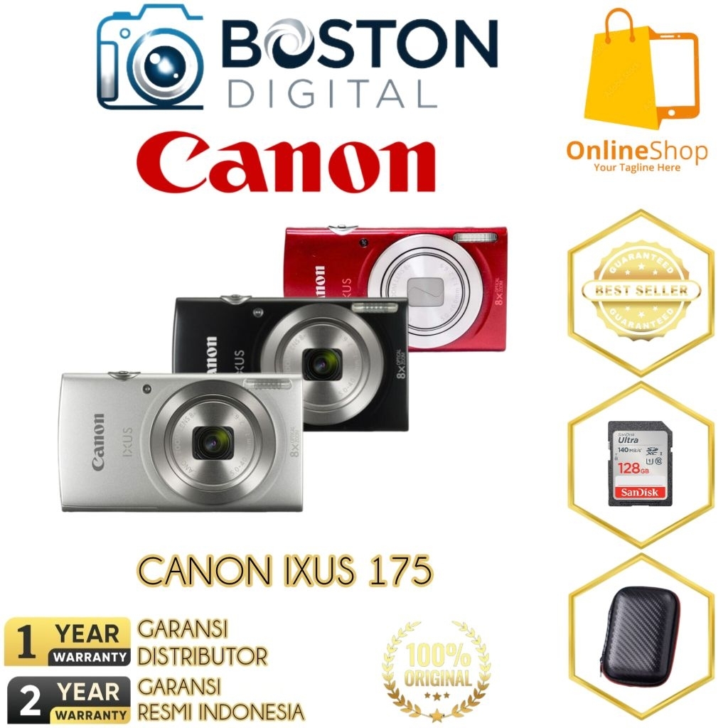 CANON IXUS 175 POCKET CAMERA / CAMERA DIGITAL CANON IXUS 175