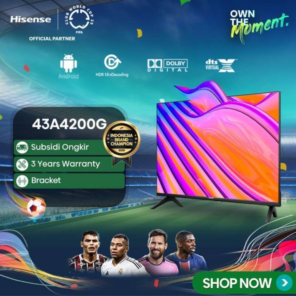 Hisense 43 inch android tv 43A4200G