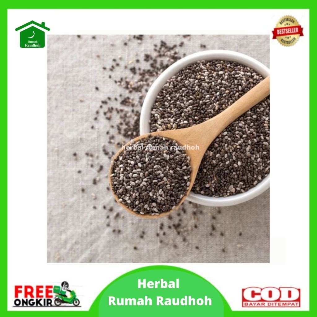 

CHIA SEED 100 GRAM ORGANIK - BLACK CHIA CHIASEED CHIAJOY PREMIUM ORIGINAL