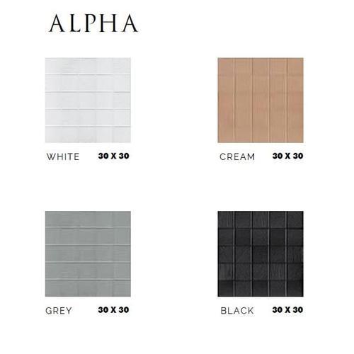 KERAMIK ASIA TILE 30X30/ALPHA GREY/CREAM/BLACK/WHITE