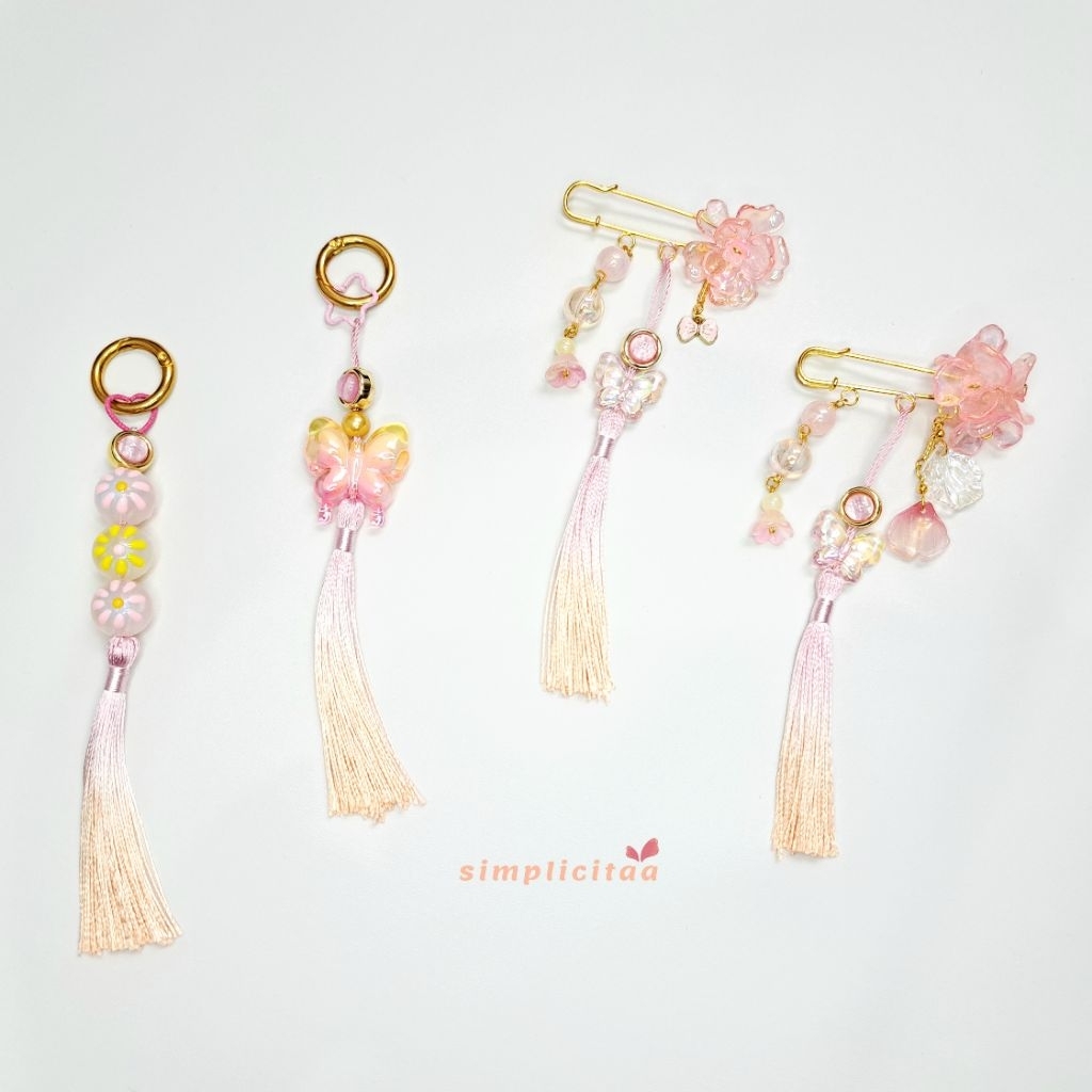 Simplicitaa | Norigae Manik | Hiasan Hanbok Gamis | Norigae Tassel Gantungan Hiasan Baju Hanbok Kore