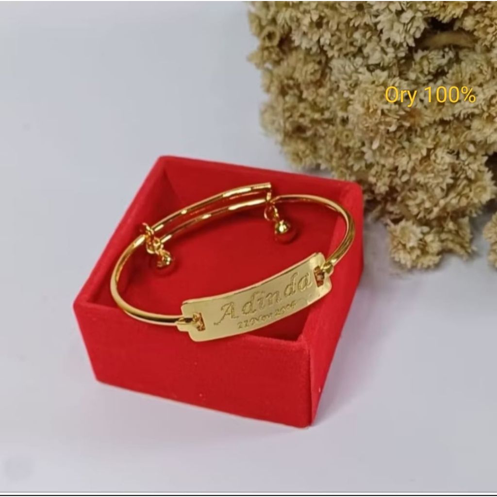 Gelang Custom Nama Gelang Nama Lapis Emas Gelang Anak