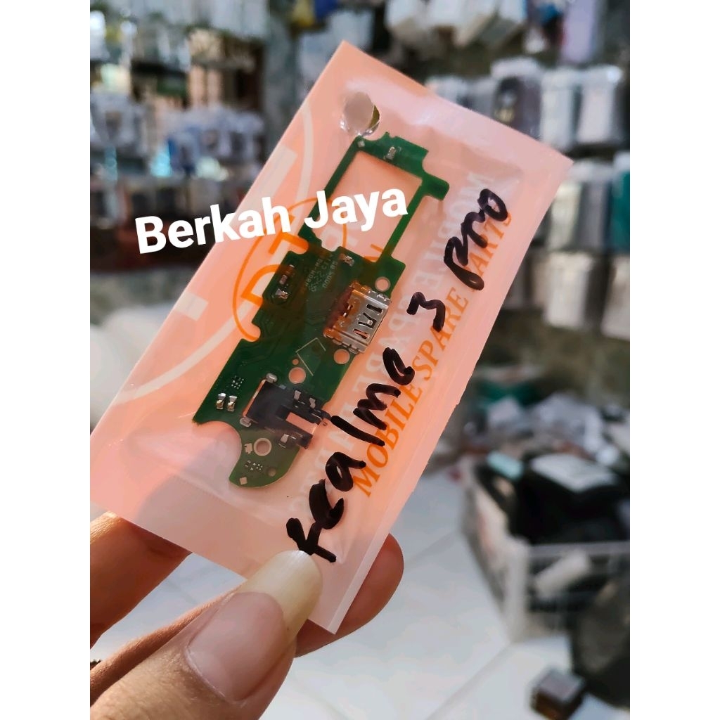 FLEXIBLE ORI + IC REALME 3 PRO CONECTOR CAS + MIC + HANDSFREE