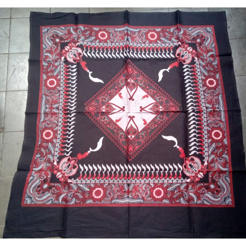 Kain Iket Sunda Motif Kujang Premium Segi Empat