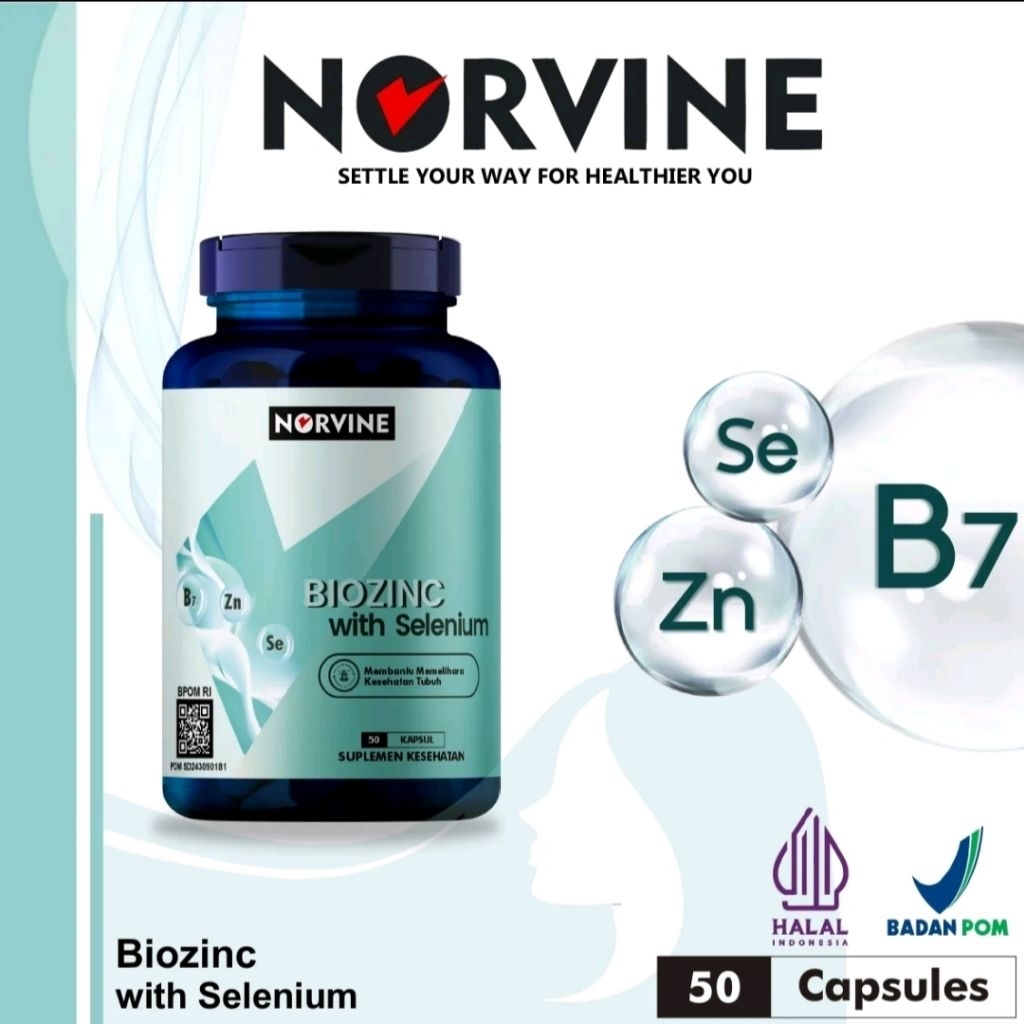 NORVINE BioZinc - Biotin Zinc with Selenium BPOM Original