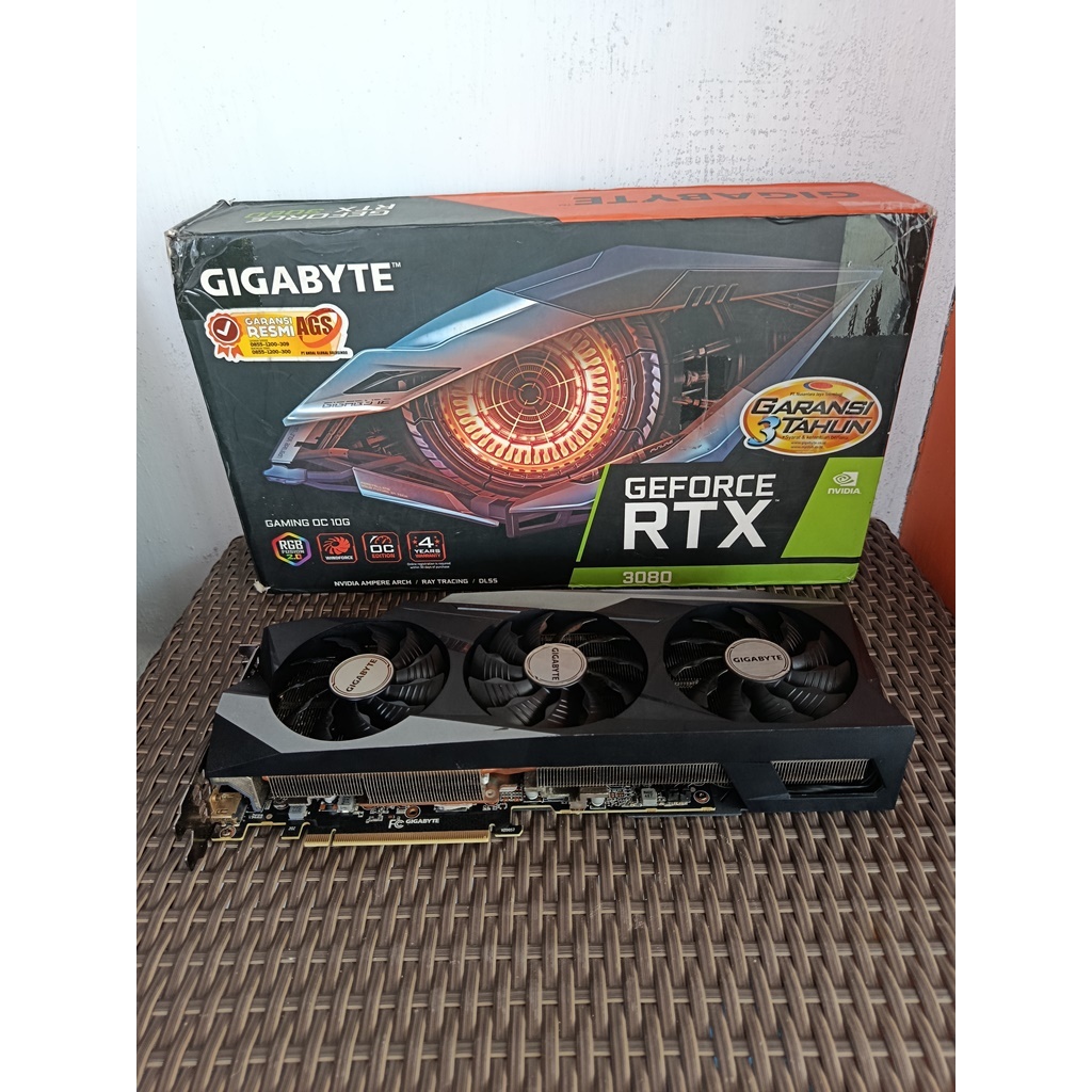 VGA Card Gigabyte RTX 3080 Gaming OC 10G - Bekas Normal