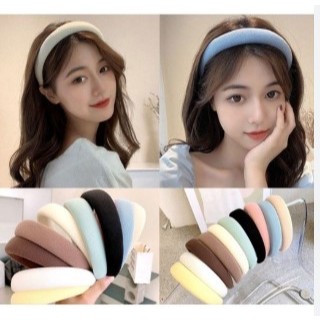 MARBELONLINE - Bando Kain Tebal Wanita Headband Cloud Polos Lebar Empuk / Bando Kain Tebal Wanita Ko