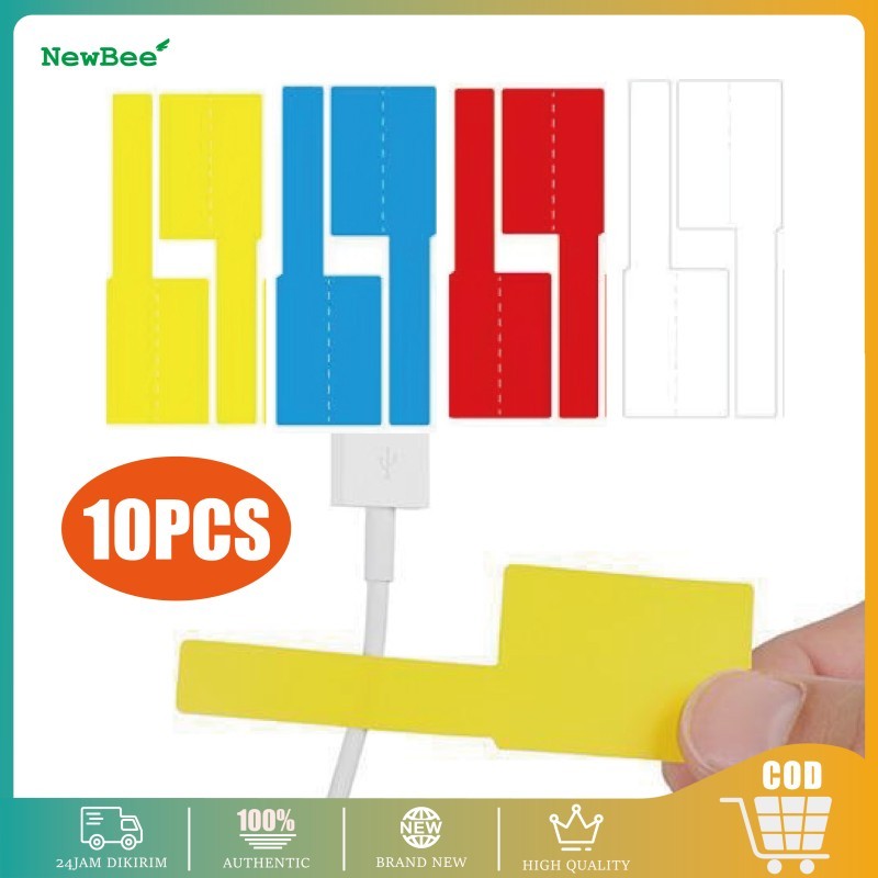 

10 Lembar Stiker Label Kabel Jaringan 300pcs Cable Tag Sticker Anti Air Penanda Kabel Listrik