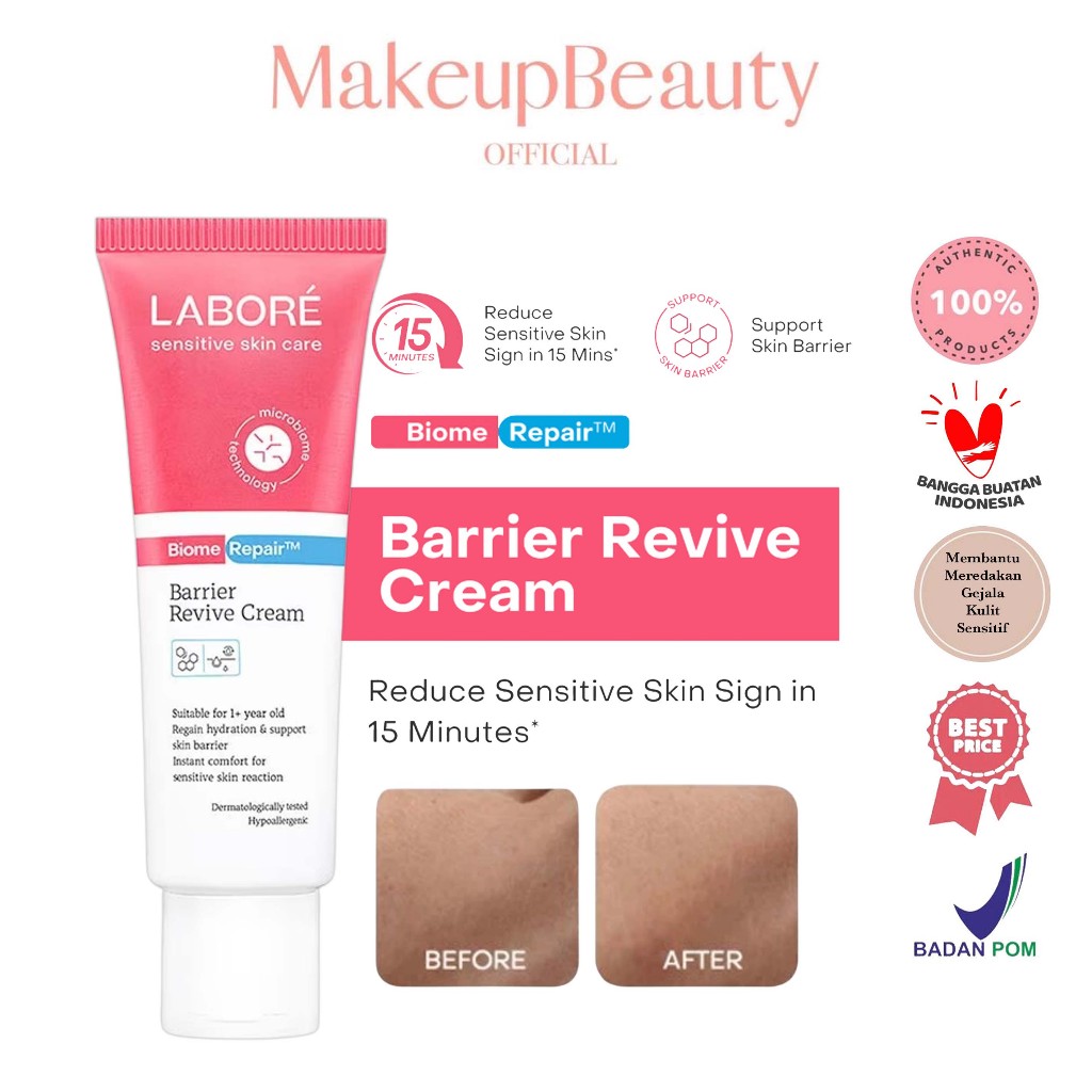 LABORE BiomeRepair Barrier Revive Cream 10ml | 50ml | 100ml - Krim Pelembab Kulit Sensitif