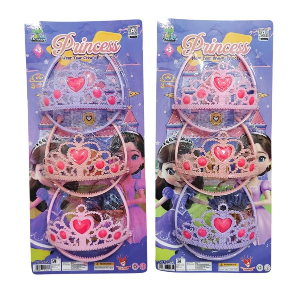 1185 Mainan Bando Anak perempuan / Princess Crown Anak Perempuan / Alat Hias Rambut / Bando Anak Kec