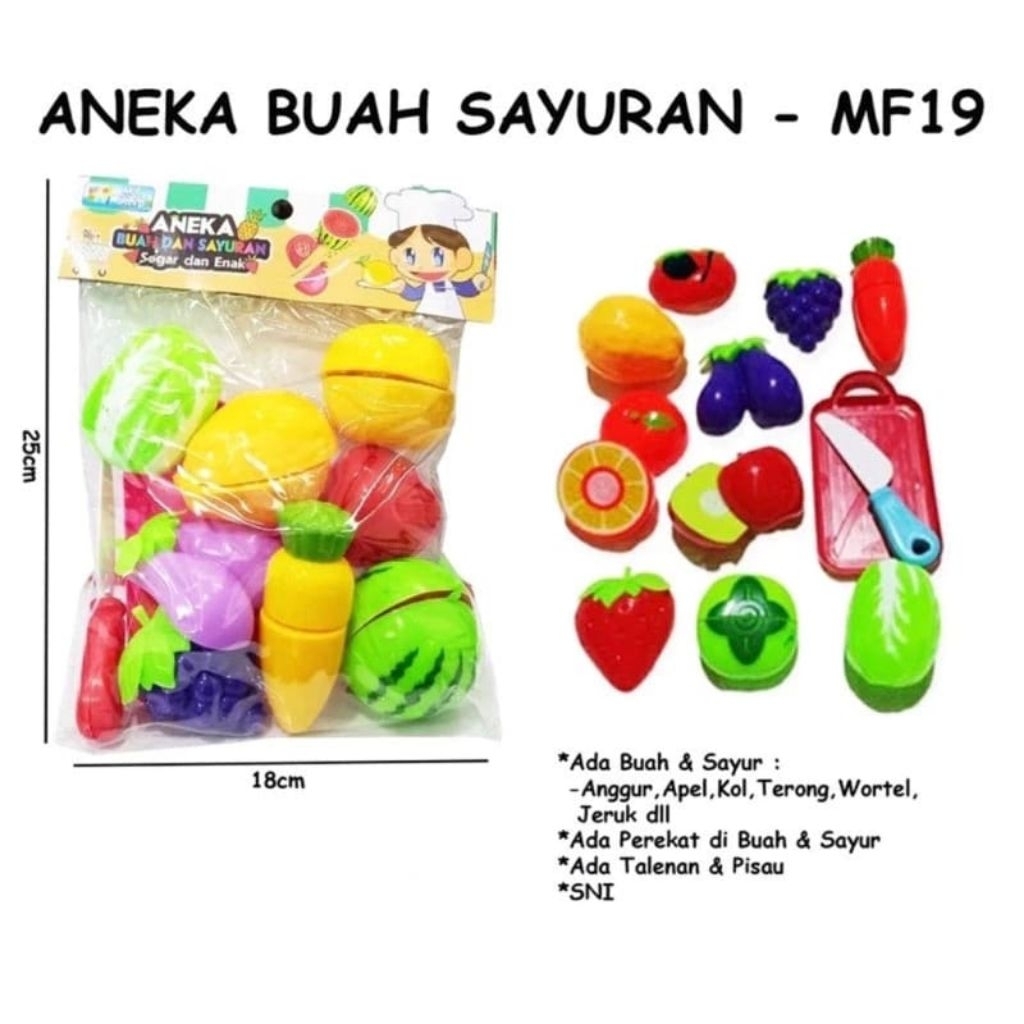 1187 Mainan Anak Buah Buahan / 1187 Mainan Makanan Buah Buahan Anak Anak / Mainan Buah Buahan Palsu 
