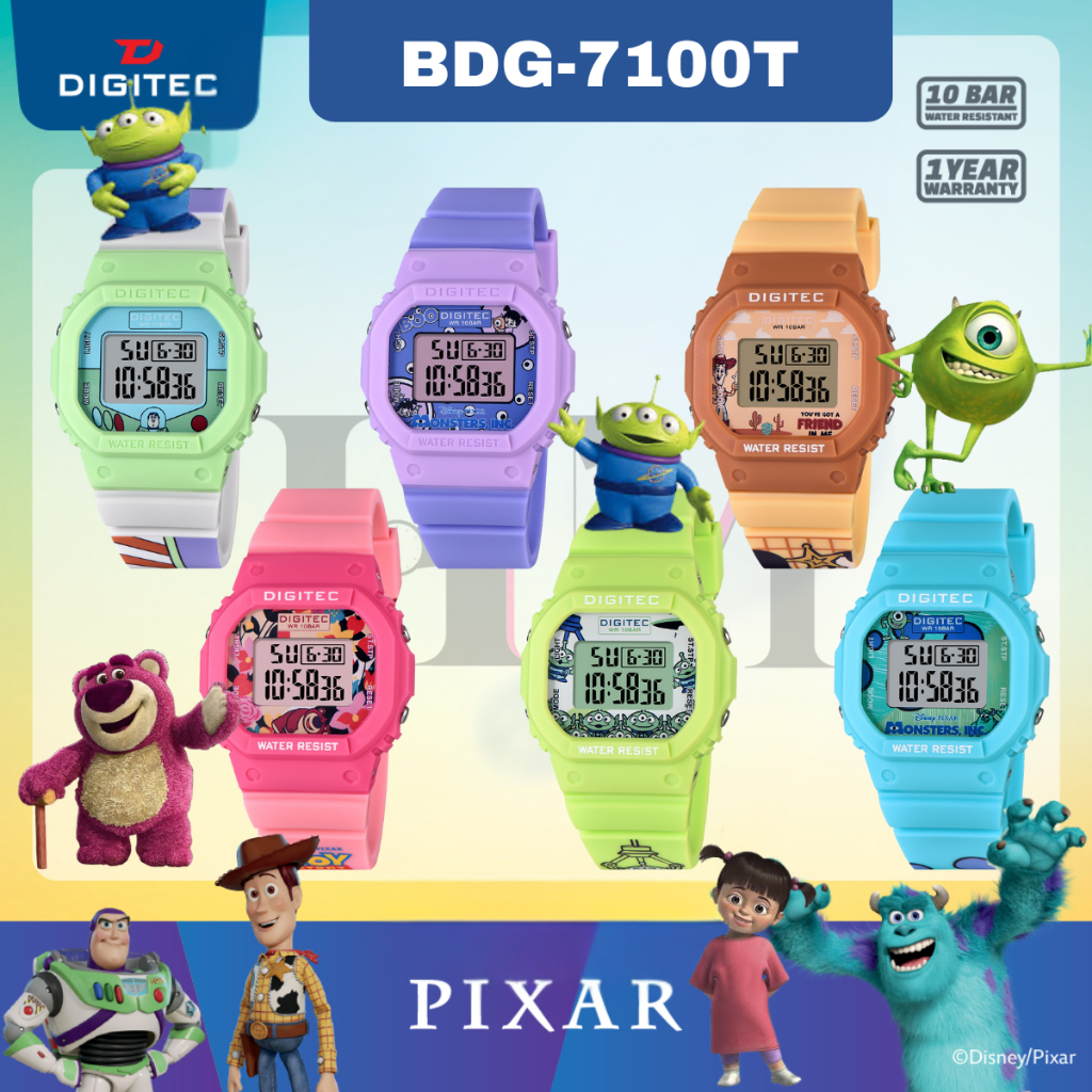 DIGITEC BDG-7100T Digitec X Pixar Jam Tangan Anak Original Digital Antiair DIGITEC PIXAR LIMITED EDI