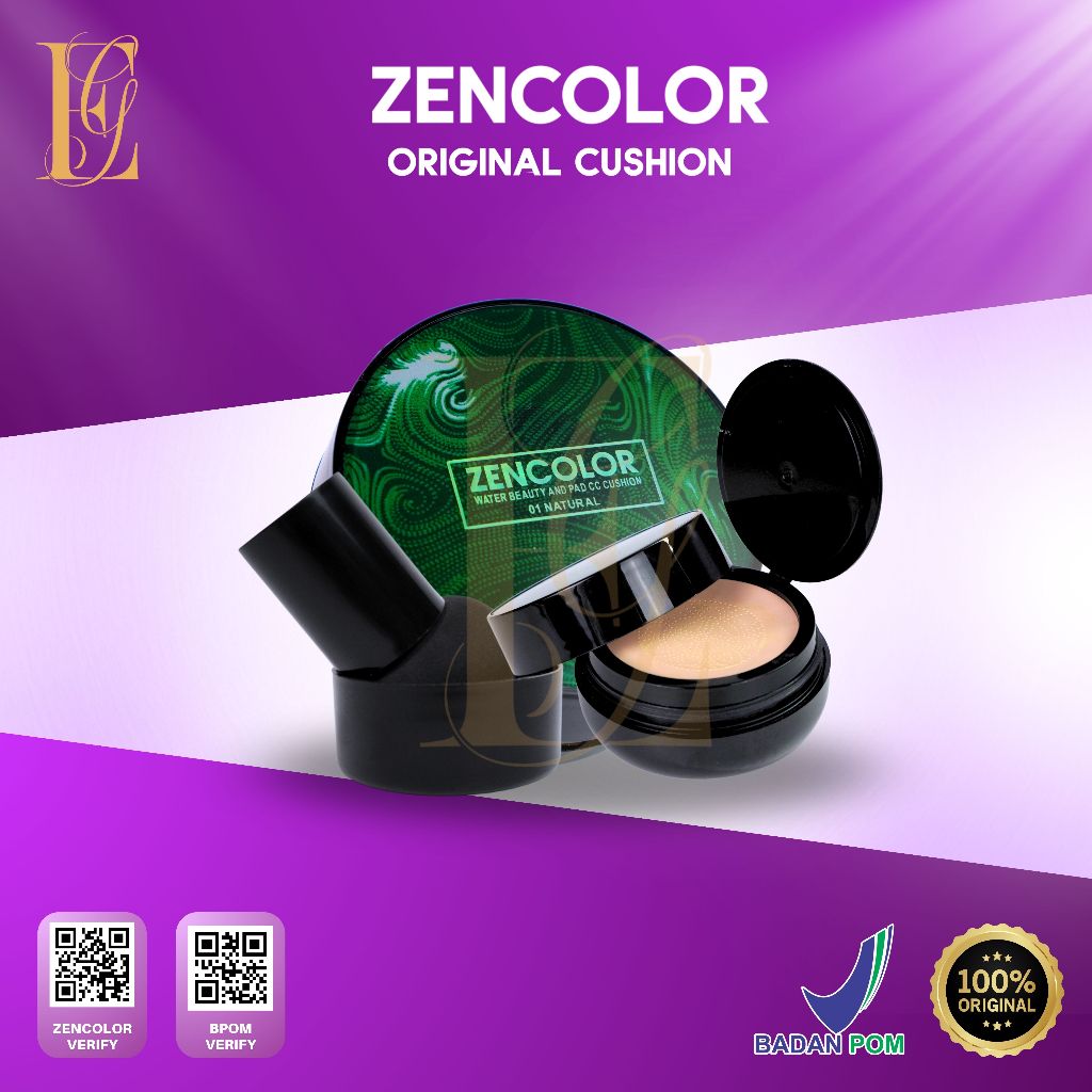 ZENCOLOR Air Cushion BB Cream Natural Foundation BPOM Berkualitas