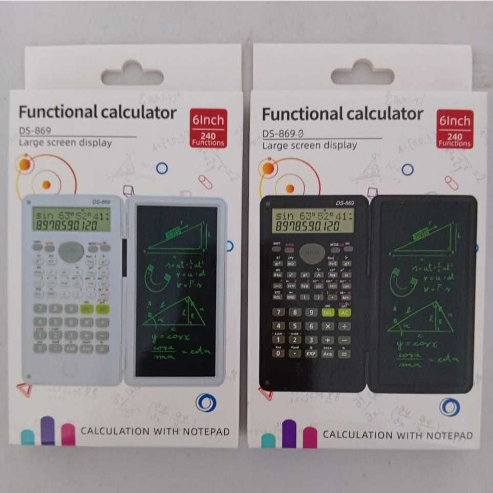 

Kalkulator Scientific Fungsional / kalkulator Dengan Notepad 240 Fungsi DS-869