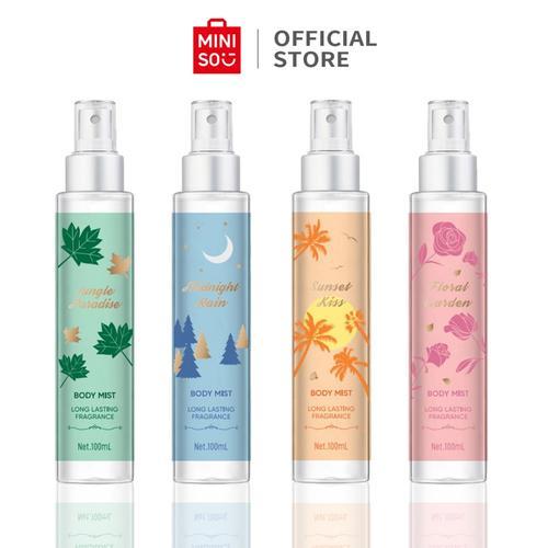 MINISO BODY MIST SERIES//JUNGLE PARADISE//MIDNIGHT RAIN//SUNSET KISS//FLORAL GARDEN