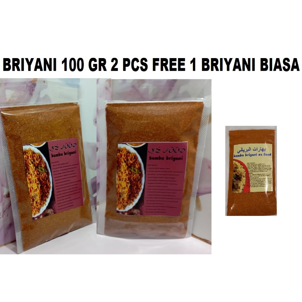 

BUMBU BRIYANI 100 GR 2 PCS FREE 1 BRIYANI BIASA