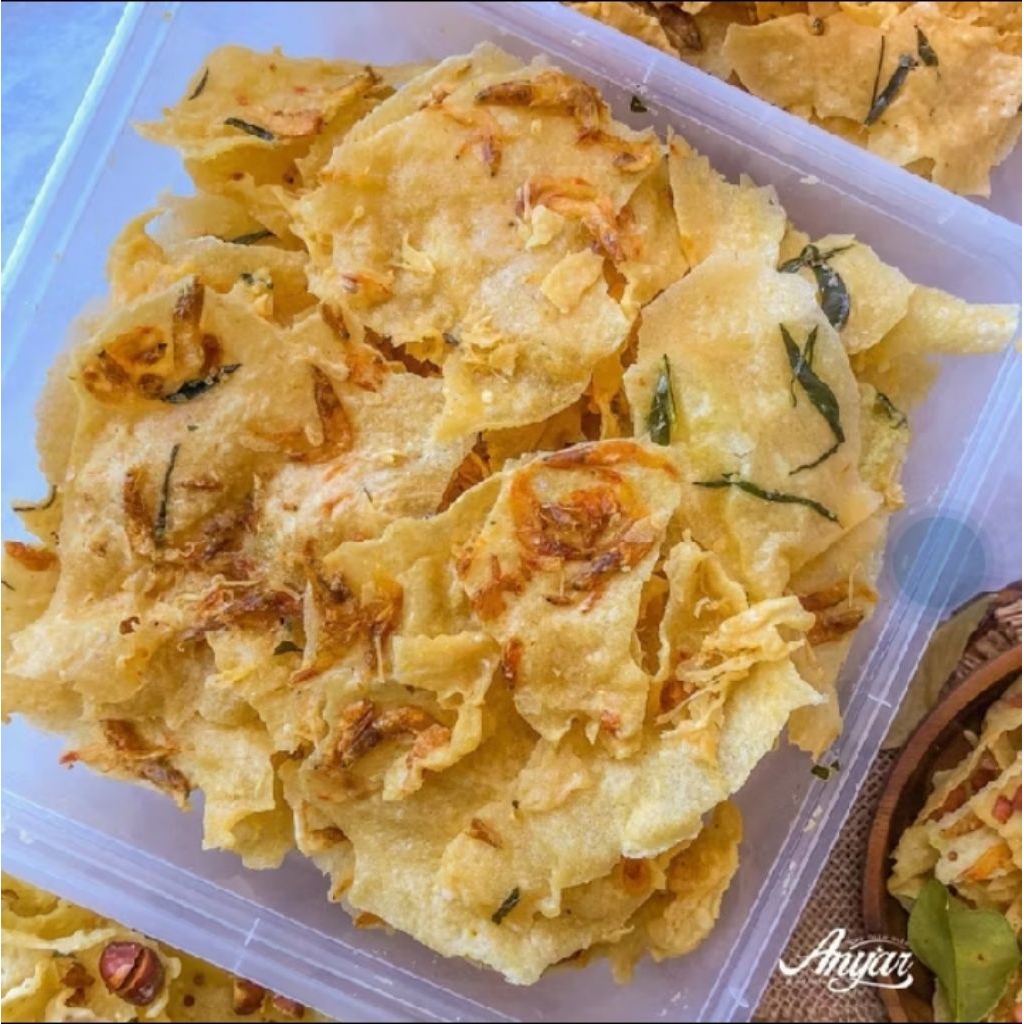 

Peyek Udang Rebon/Grago Daun Jeruk kemasan toples 5 liter