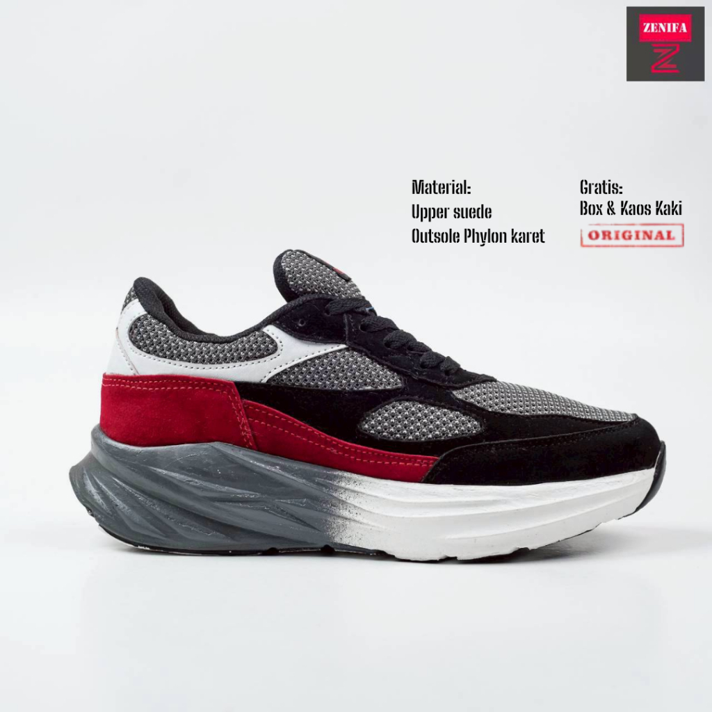 Zenifa - Sepatu Sneakers Pria Olahraga Running Sepatu Casual Cowok Keren