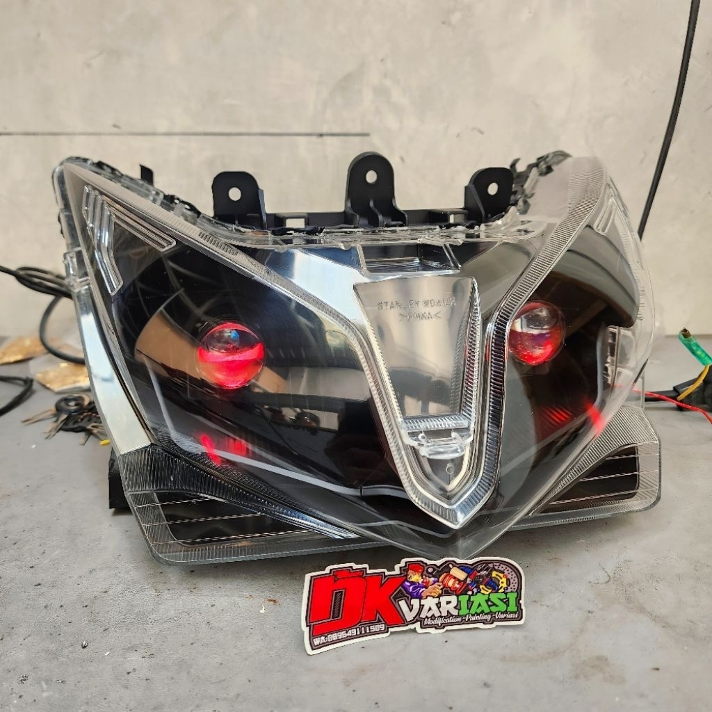 HEADLAMP REFLEKTOR CUSTOM LAMPU H4 VARIO 125 OLD/KZR PNP
