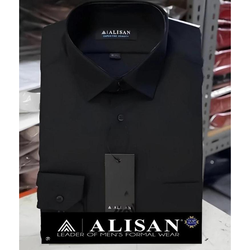 Kemeja ALISAN POLOS SLIMFIT Lengan Panjang ( 100% ORI )