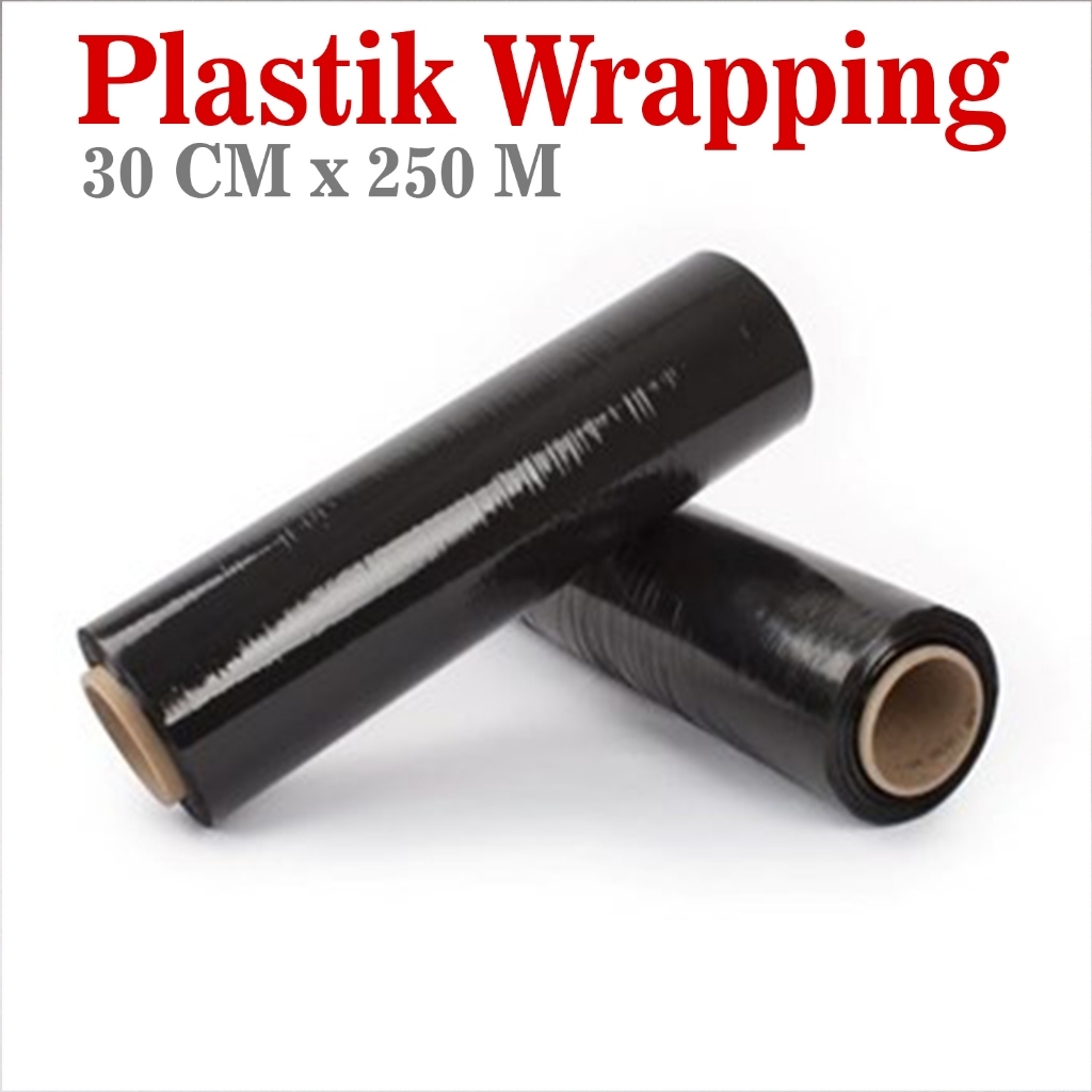 

Stretch Film Hitam 30cm x 250m - Plastik Wrapping Hitam - Plastic Wrap Packingan - Murah Berkualitas