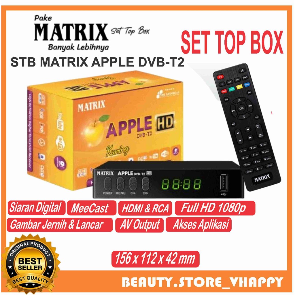 Matrix Yellow STB TV Analog Digital Full HD Garansi Resmi