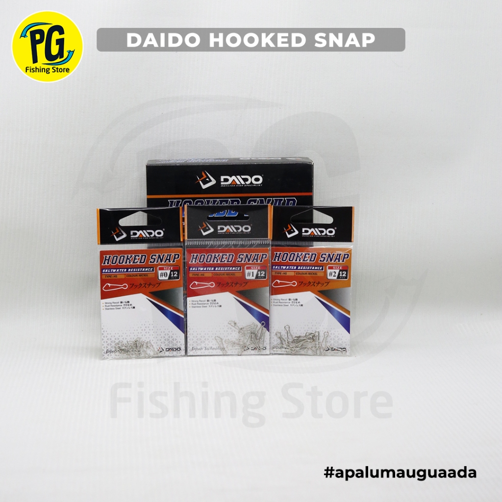 DAIDO Peniti Pancing Hooked Snap – Original, Kuat, Anti Karat Isi 12 pcs