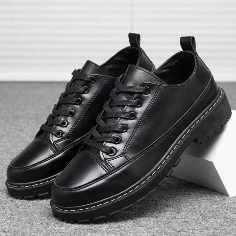 Sepatu Pria Docmart Formal Kulit Sintetis Hitam