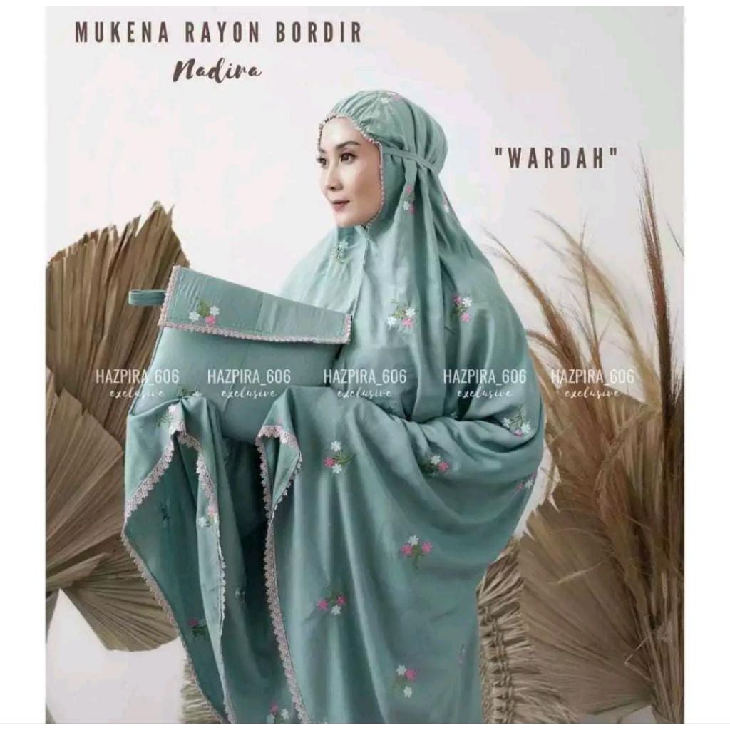 Mukena Dewasa Nadira Rayon Bordir Mewah MukenaViral Terbaru Mukena Dewasa Nadira Rayon Kekinian