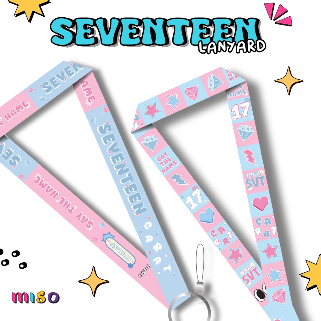 Seventeen Lanyard NEW_ / Lanyard Kpop / Tali Hp / Phonestrap / Mini strap phone / Strap phone / Lany