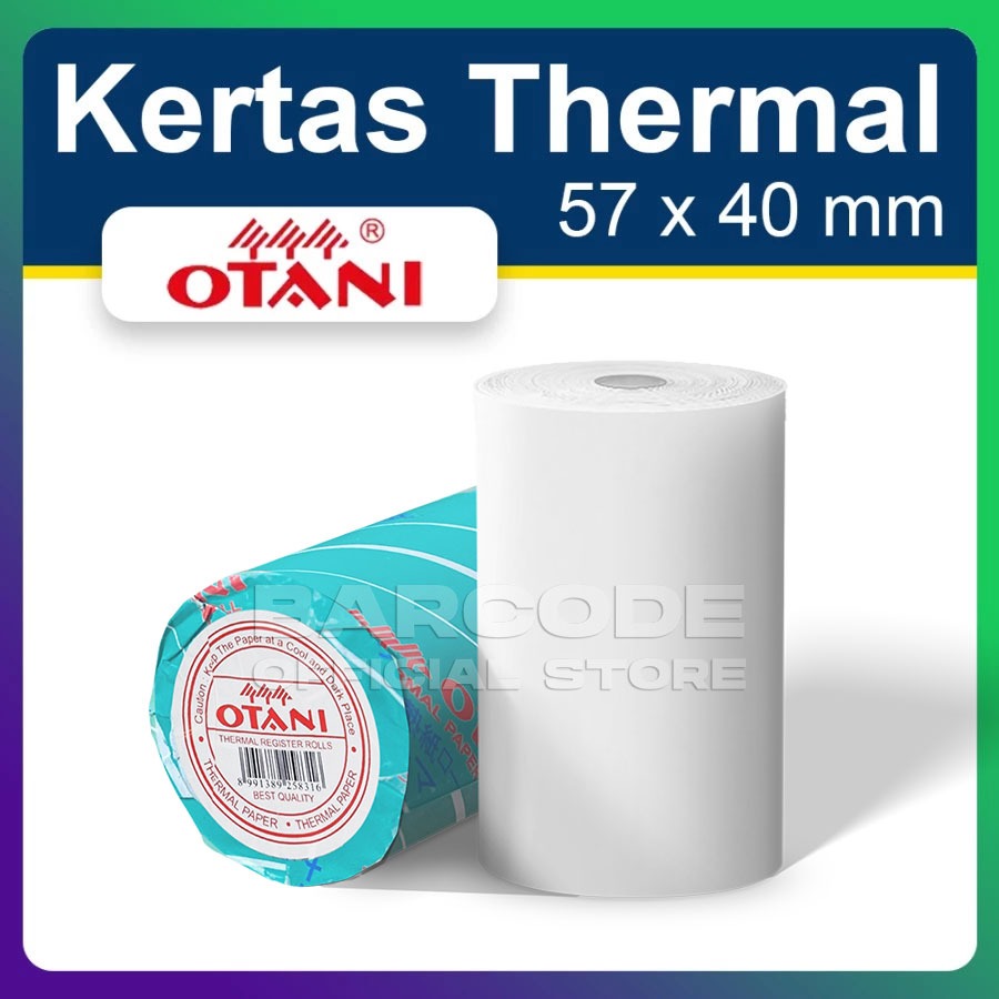 

KERTAS THERMAL OTANI (BIRU) BLUE 57x40 - 57 x 40 MM - 57x40mm - PRINTER BLUETOOTH EDC