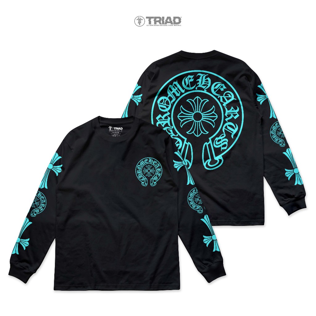 TRIAD Longsleeve Tshirt Chrome Hearts White Katun - Kaos Lengan Panjang - A7613 LS Long Sleeve
