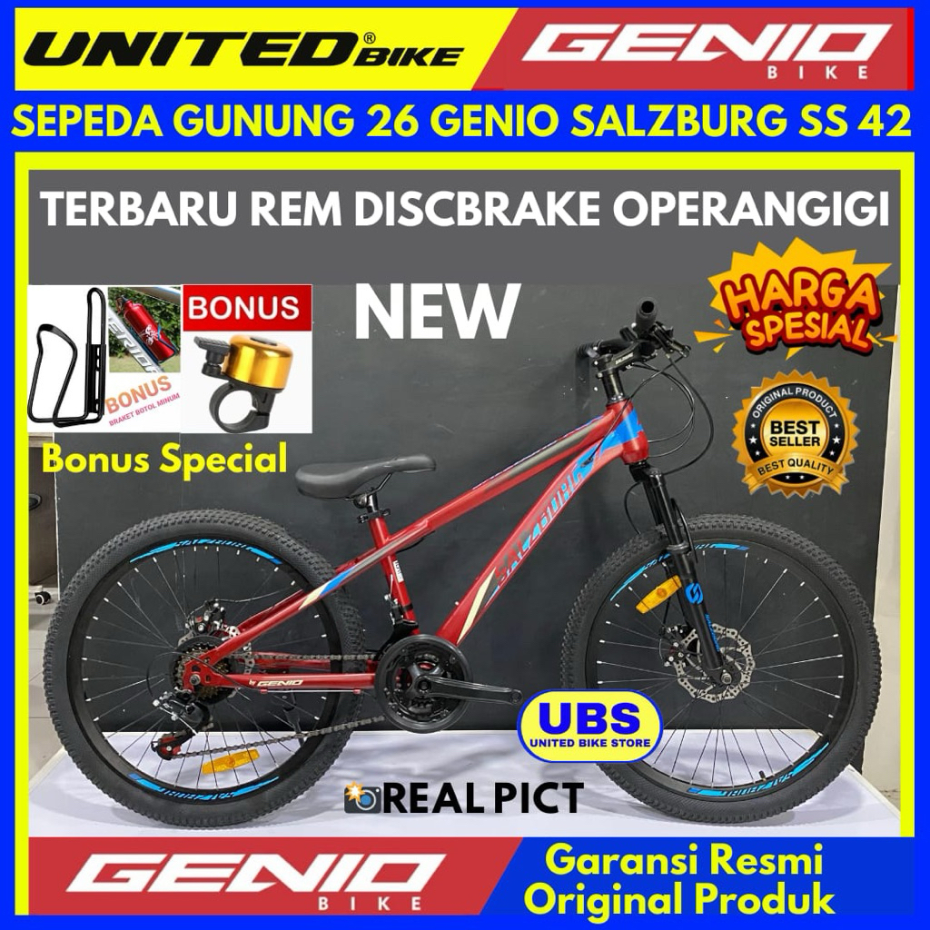 Sepeda Gunung MTB 26 Genio Salzburg SS 42 M3411 Terbaru